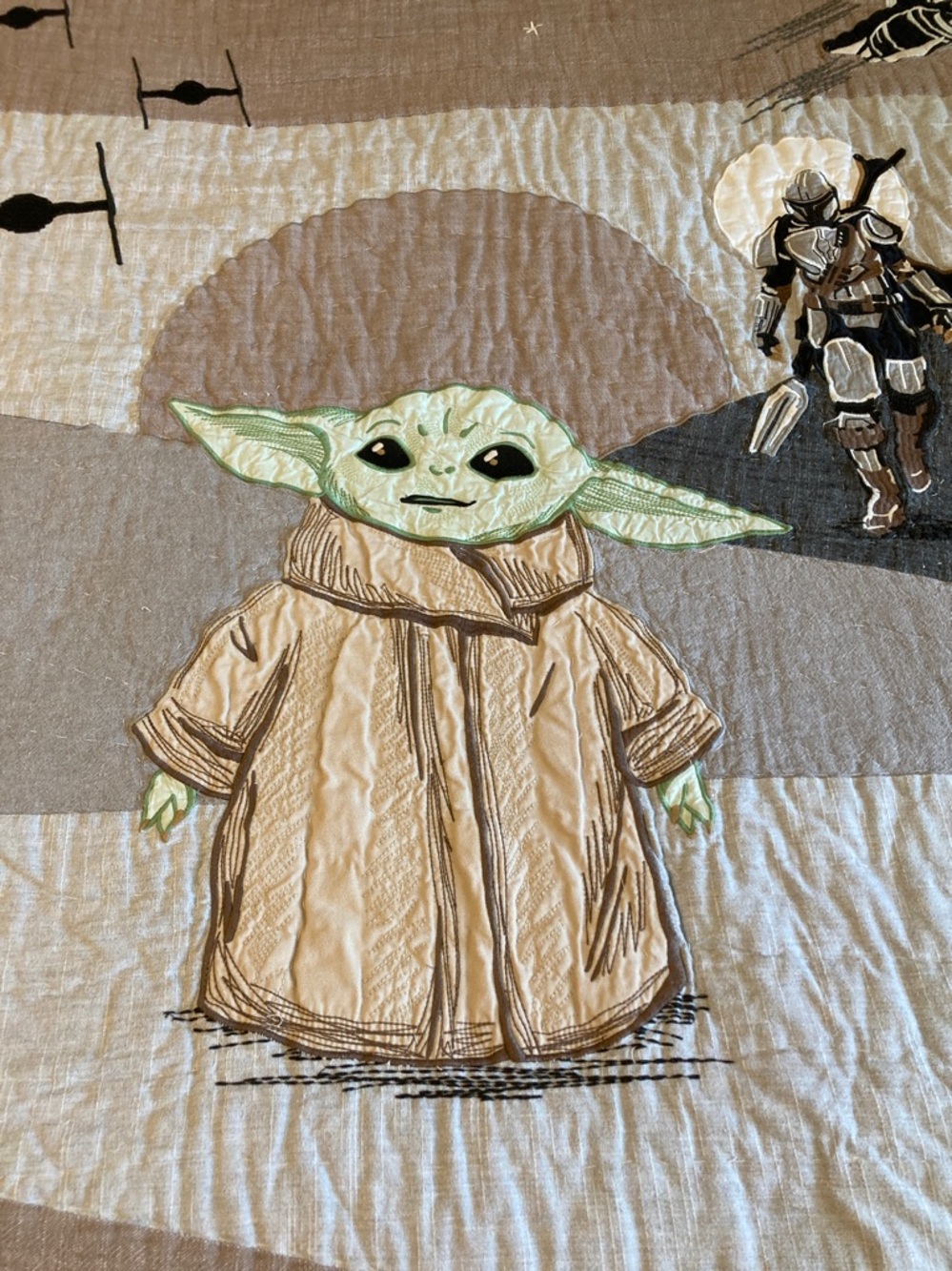 Pottery Barn Kids STAR WARS The Mandalorian Quilt Set *Hard to find* - Picture 2 of 6